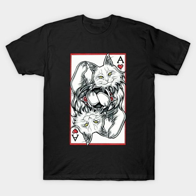 The Ace of Cats T-Shirt by Nat Ewert Art